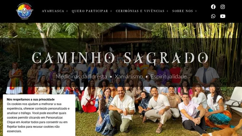 Print do site Caminho Sagrado